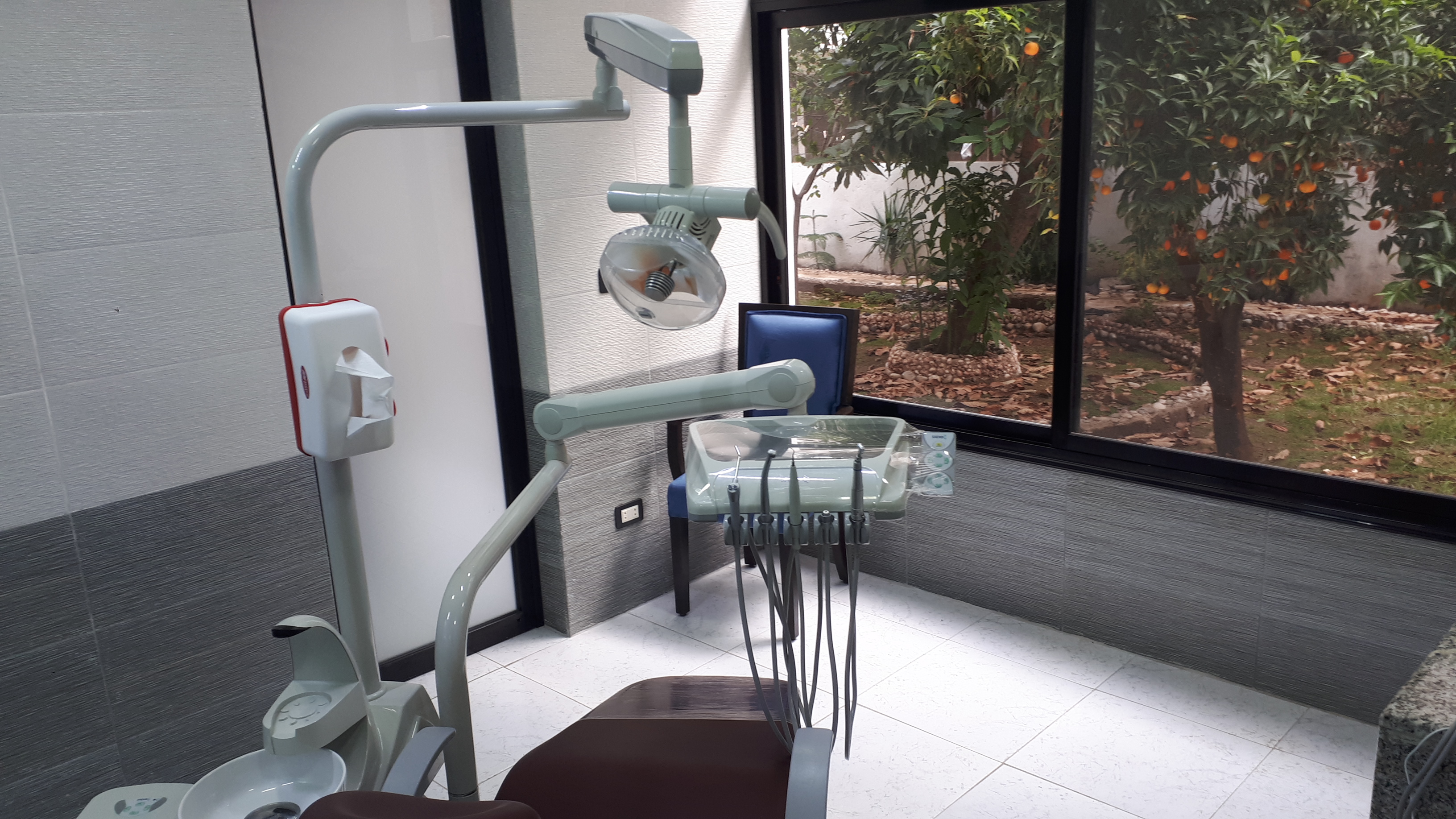 غرفة العلاج بإطلالة على الحديقة